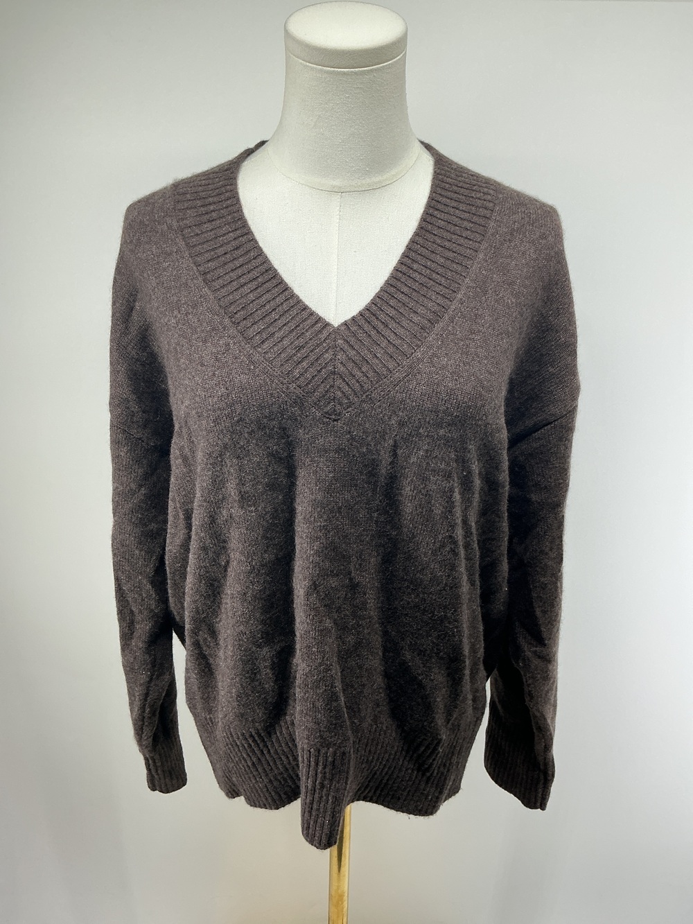 Mongolian Cashmere Oversized V-Neck Sweater